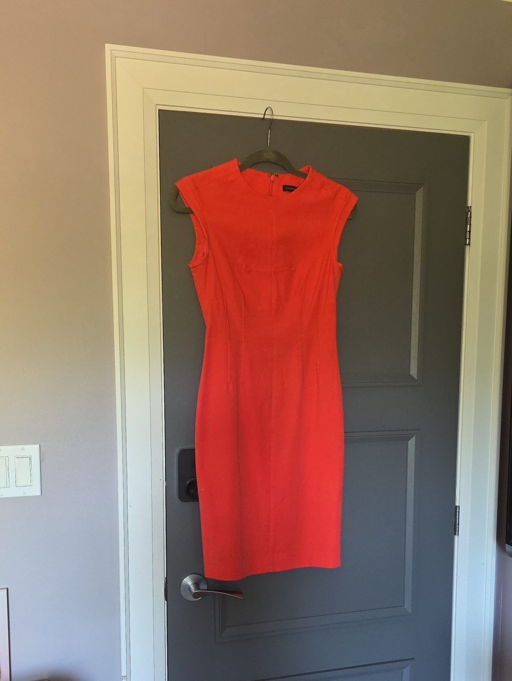 Banana Republic Size 0 Sleeveless Red Sheath Dress - Brand: